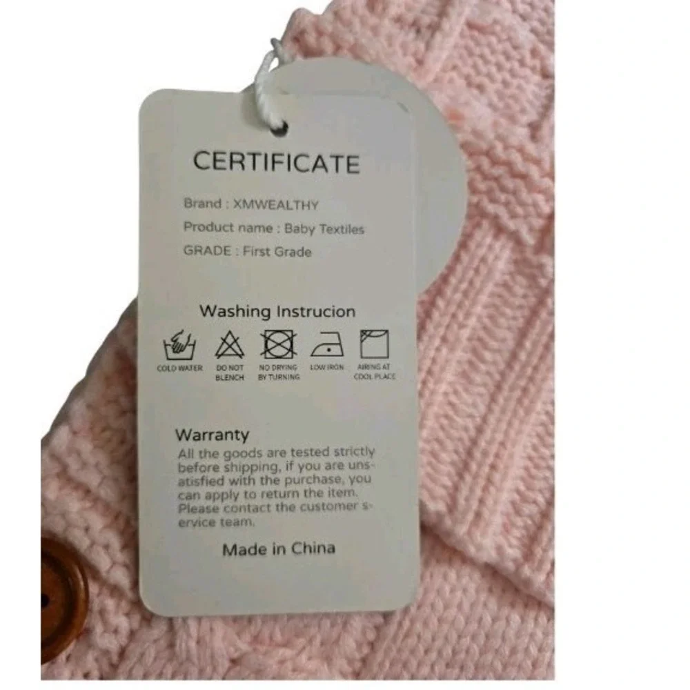 Cable Knit Cozy White Side Button Bunting with Hood